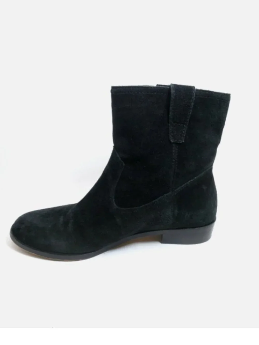 Rebecca Minkoff Chasity Black Suede Genuine Leather Boot Bootie 7M Ankle Pull On